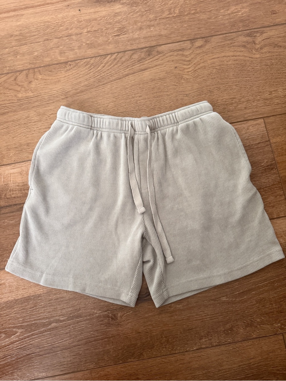 Men's Casual Ribbed Drawstring Shorts